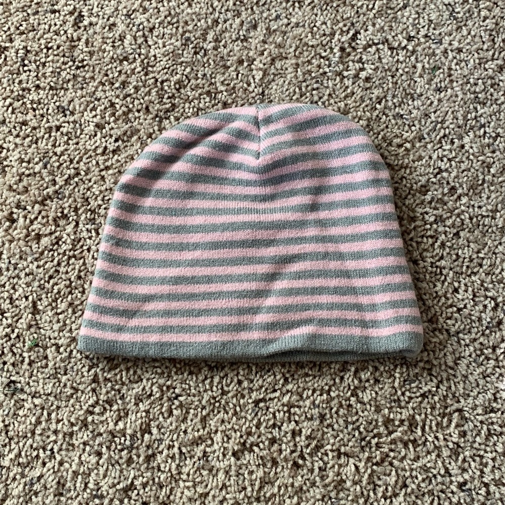Pink and Gray Beanie